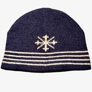 Kodiak Lambswool Navy & White Fleece Lined Snowflake Beanie